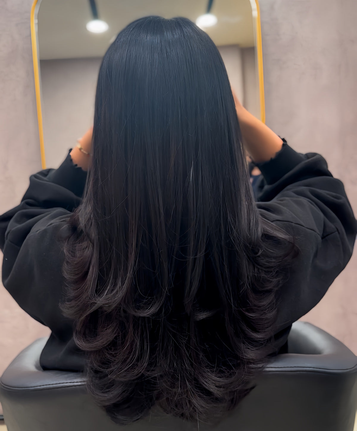 rambut panjang dan  sehat dengan kelaya
