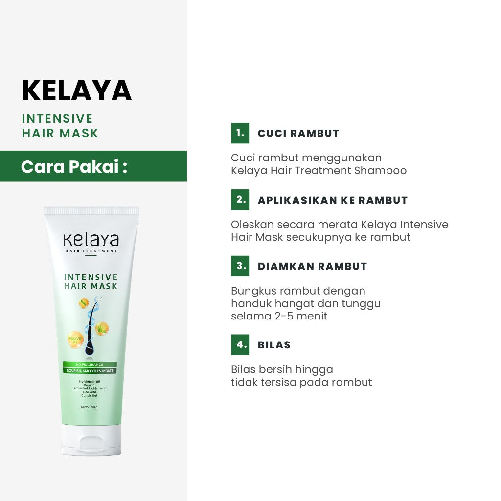 PROMO NEW LAUNCH KELAYA Intensive Hair Mask FREE Hair Mist Sweet Confidence / Mist Party Glamour