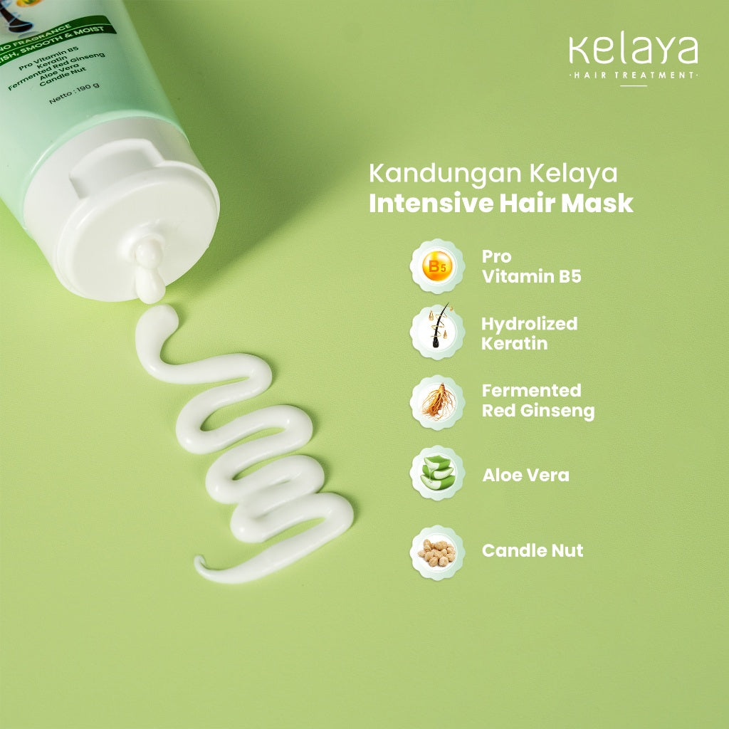 PROMO NEW LAUNCH KELAYA Intensive Hair Mask FREE Hair Mist Sweet Confidence / Mist Party Glamour