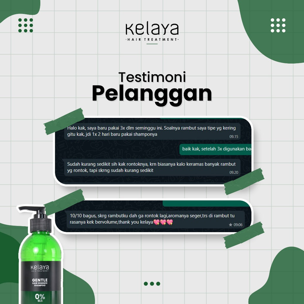 Kelaya Gentle Hair Essence Shampoo Non SLS 250ml